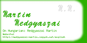 martin medgyaszai business card